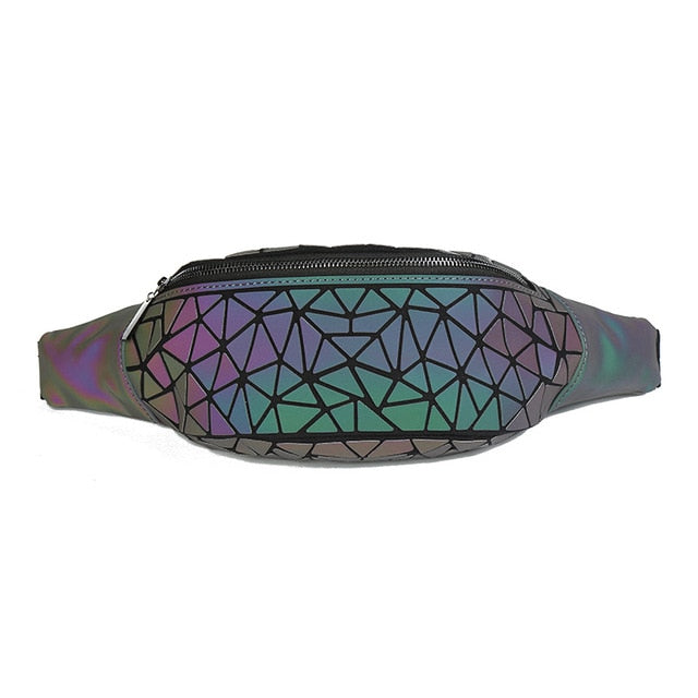 Sacoche Banane Holographique Design Géométrique