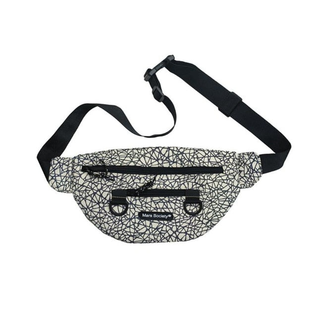 Sac Banane Urbain Geometrique Bleu Compact