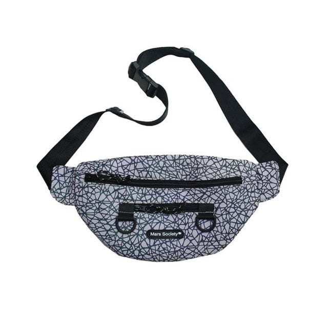 Sac Banane Urbain Geometrique Bleu Compact