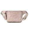 Sac Banane Élégant Cuir Noir Crocodile