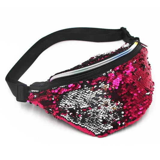 Sac Banane Paillettes Réversibles Bicolore Chic