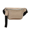 Sac Banane Élégant Effet Croco Noir