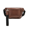 Sac Banane Élégant Effet Croco Noir