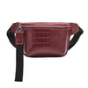 Sac Banane Élégant Effet Croco Noir