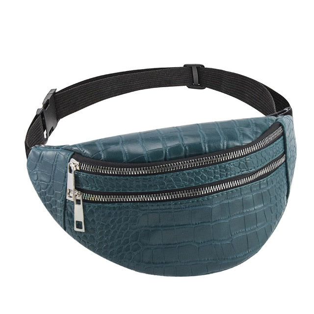 Sacoche Banane Urbaine Simili-Cuir Noir