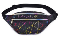 Sac Banane Urbaine Motifs Géométriques Confort - modèle Noir - Banane Avenue ™