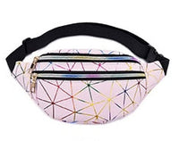 Sac Banane Urbaine Motifs Géométriques Confort - modèle Rose - Banane Avenue ™