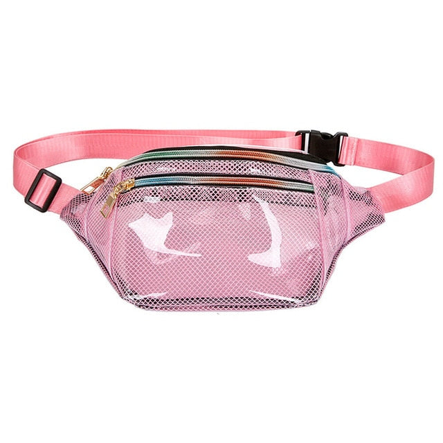 Sac Banane Rose Transparent Tendance Urbaine