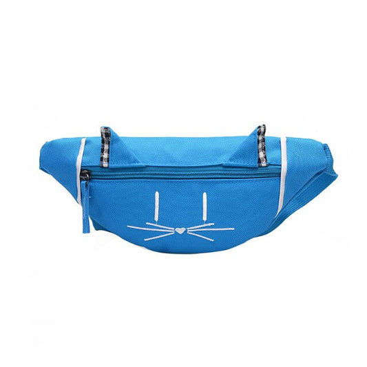 Sac Banane Sportif Bleu Chat Urbain