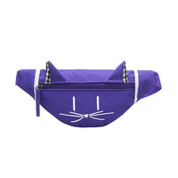 Sac Banane Sportif Bleu Chat Urbain - modèle Violet - Banane Avenue ™