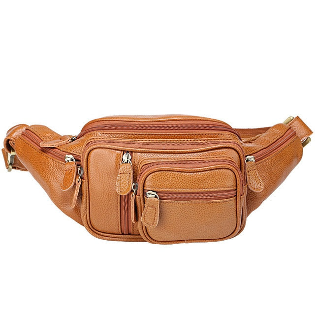 Sac Banane Cuir Noir Multipoches Tendance