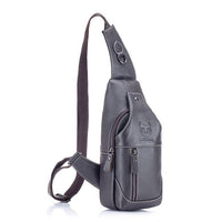 Sacoche Banane Cuir Urbaine Élégante Unisexe - modèle Gris - Banane Avenue ™