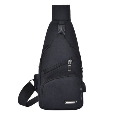 Sac Bandoulière Urbain Noir Multifonction Unisexe
