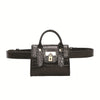 Sacoche Banane Cuir Croco Bleu Chic