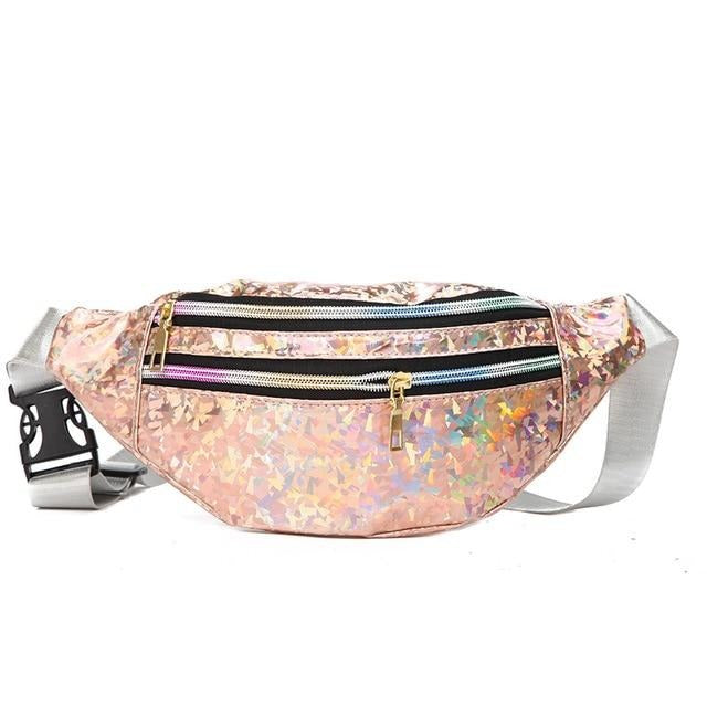 Sac Banane Rose Pailleté Tendance Urbaine