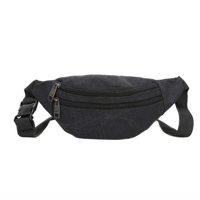 Sac Banane Urbain Noir Tendance Unisexe