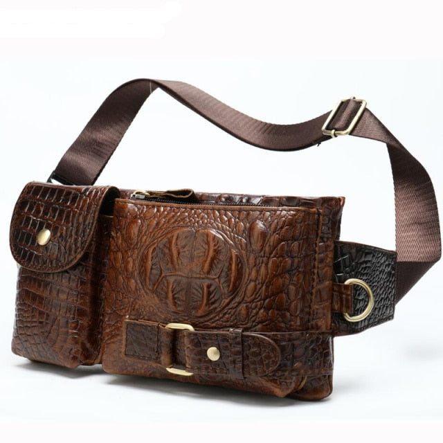 Sacoche Banane Cuir Vintage Unisexe