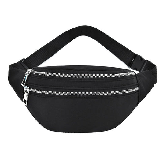 Sac Banane Urbain Noir Élégant Unisexe