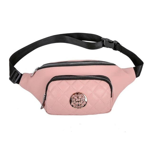 Sac Banane Élégant Rose Matelassé Unisexe