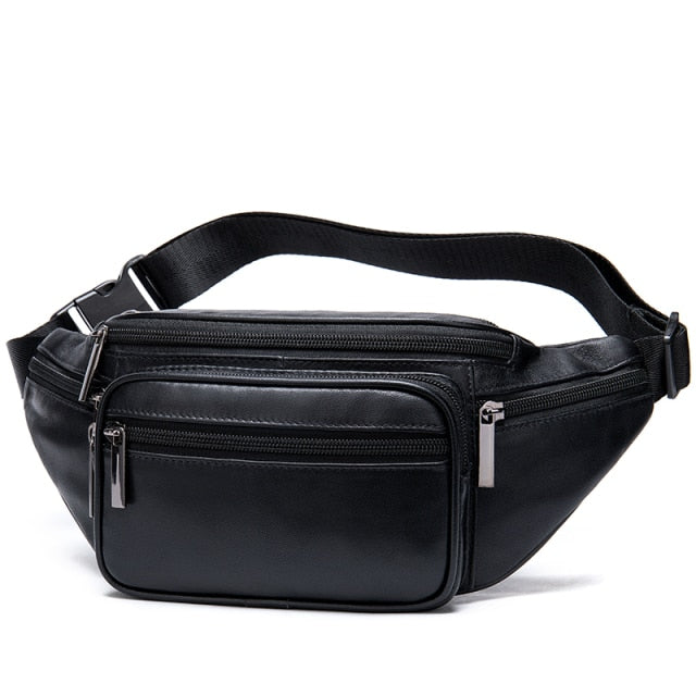 Ceinture Sacoche Banane Urbaine Noire Unisexe