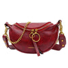 Sac Banane Cuir Noir Chaîne Dorée Tendance