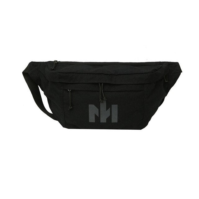 Sac Banane Urbain Noir Multipoche Unisexe