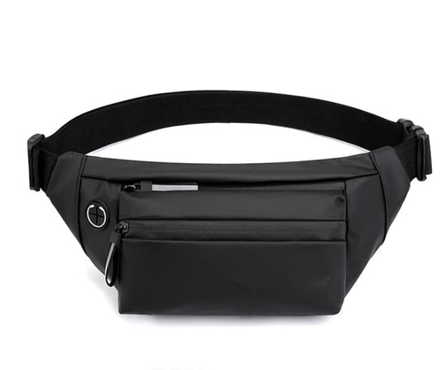 Sac Banane Urbain Bleu Élégant Multipoche