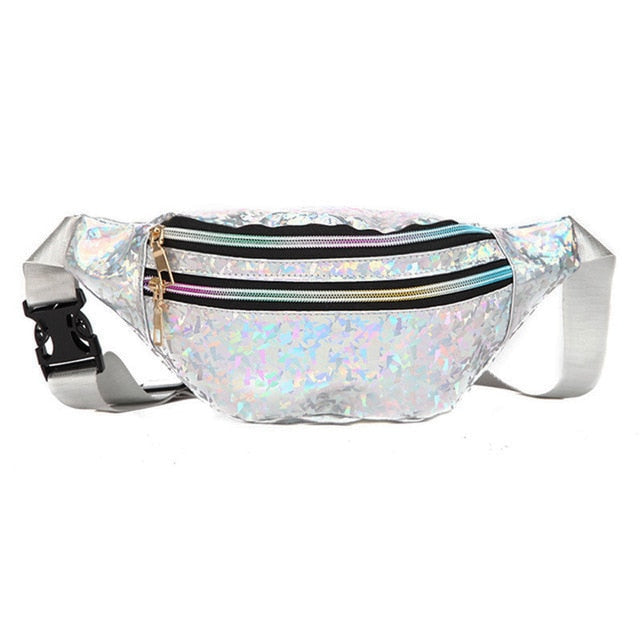 Sac Banane Holographique Multifonctions Brillant