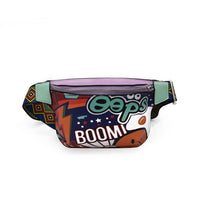 Sac Banane Urbain Motifs Pop Art Vibrants - modèle Violet - Banane Avenue ™