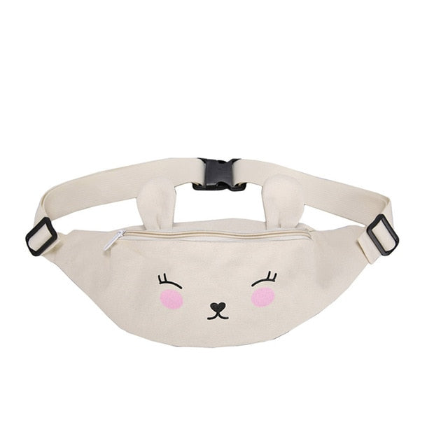 Sac Banane Peluche Chat Kawaii Poche Zip