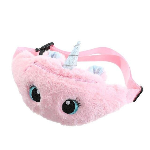 Sac Banane Enfant Peluche Licorne Rose