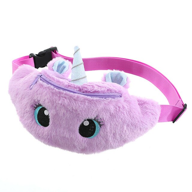 Sac Banane Enfant Peluche Licorne Rose