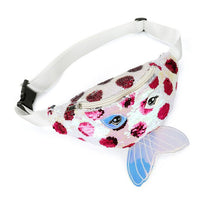 Sac Banane Sequins Rose Sirène Enfant - modèle Blanc - Banane Avenue ™