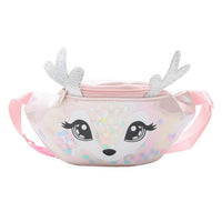 Sac Banane Enfant Motif Biche Pailleté - modèle Rose - Banane Avenue ™