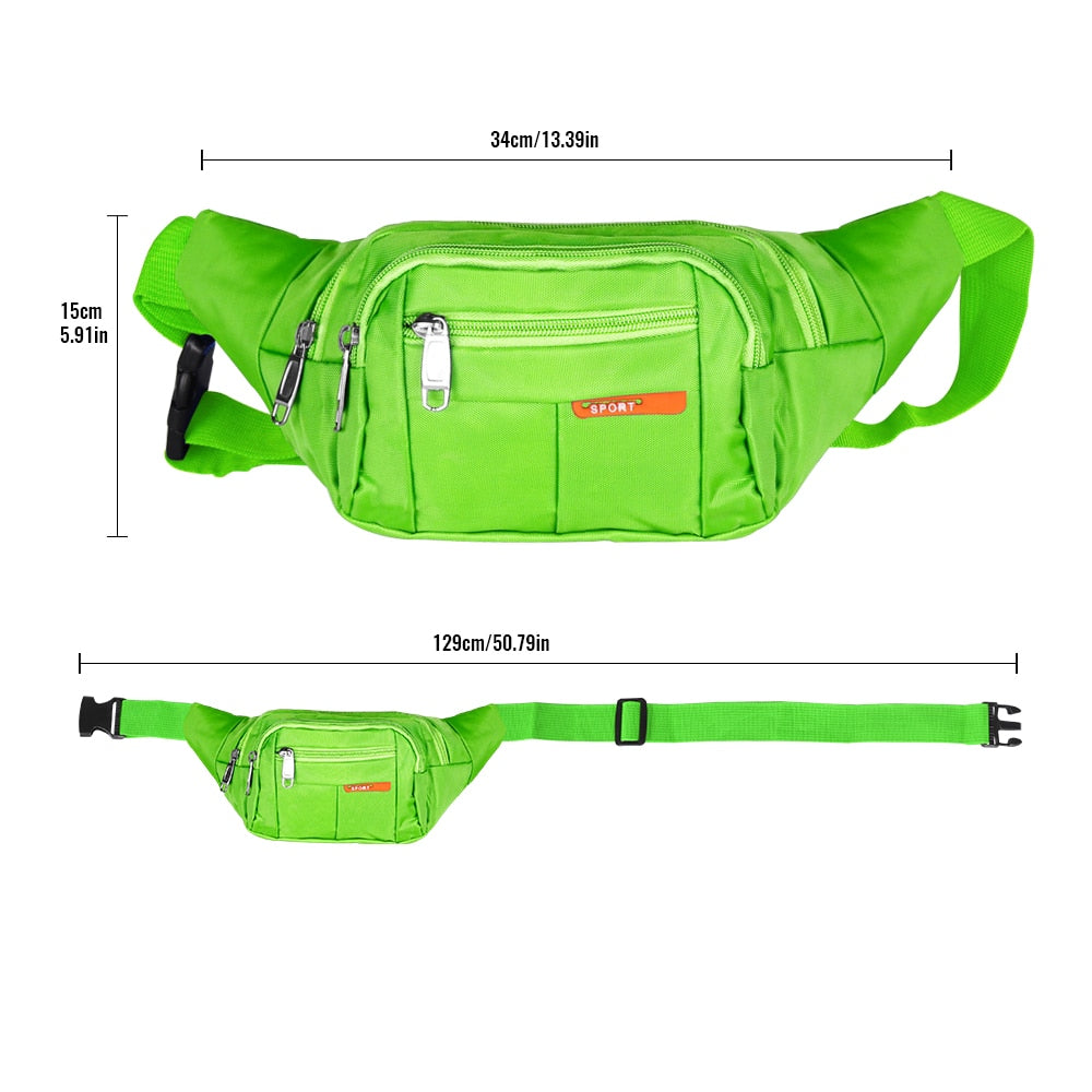 Sac Banane Sportif Vert Fluo Compact