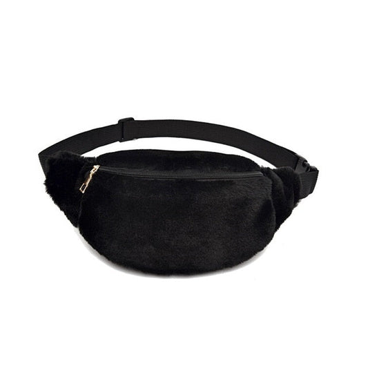 Sac Banane Velours Noir Tendance Urbaine