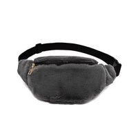 Sac Banane Velours Noir Tendance Urbaine - modèle Gris - Banane Avenue ™