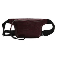 Sacoche Banane Urbaine Texture Croco Noir - modèle Bordeaux - Banane Avenue ™