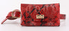 Sacoche Banane Élégante Python Rose