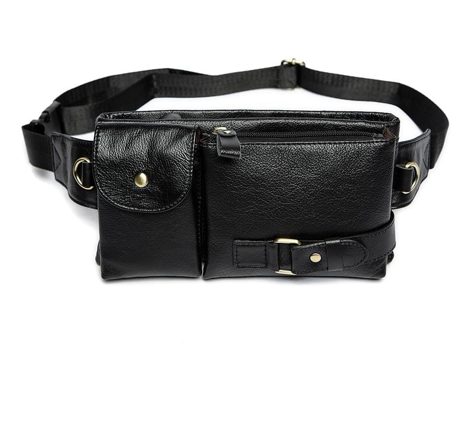 Sacoche Banane Cuir Vintage Unisexe