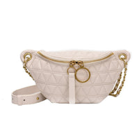 Sac Banane Noir Matelassé Élégant Chaîne Dorée - modèle Beige - Banane Avenue ™