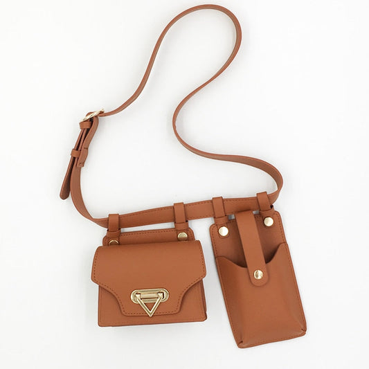 Sacoche Banane Cuir Marron Tendance