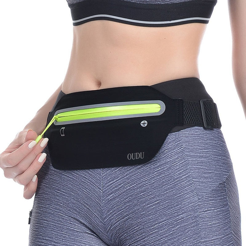 Ceinture Sportive Étanche Noire et Verte