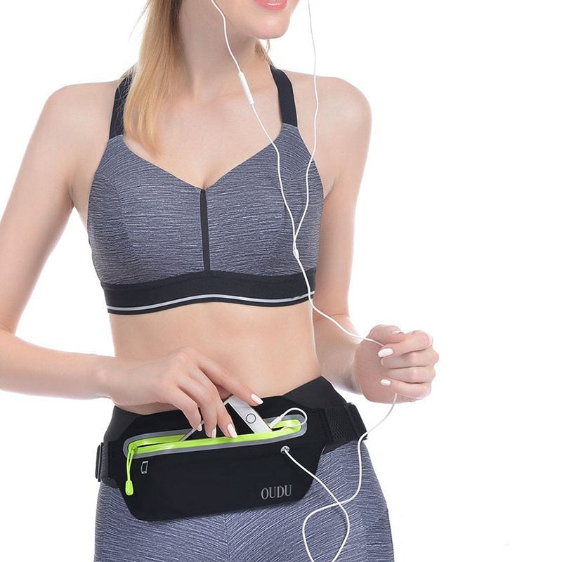 Ceinture Sportive Étanche Noire et Verte