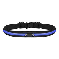 Ceinture Sportive Banane Double Zip Bleue
