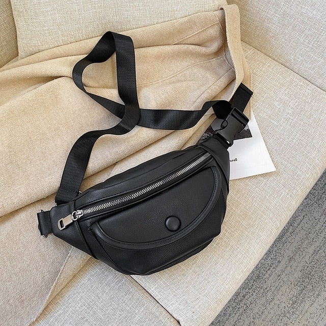 Sac Banane Élégant Beige Chaîne Design