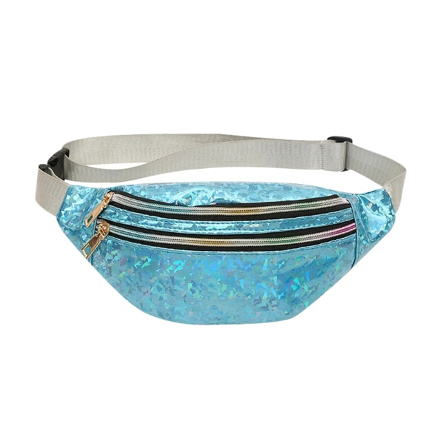 Ceinture Sac Banane Tendance Noire Brillante