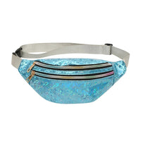 Ceinture Sac Banane Tendance Noire Brillante - modèle Bleu - Banane Avenue ™