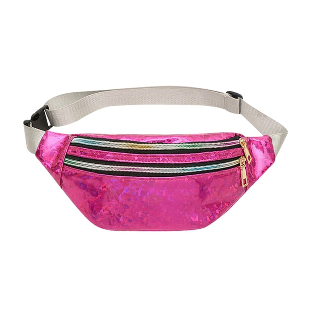 Ceinture Sac Banane Tendance Noire Brillante
