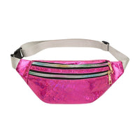 Ceinture Sac Banane Tendance Noire Brillante - modèle Rose - Banane Avenue ™